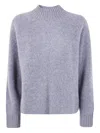 Kujten Turtleneck Raglan-sleeves Sweater In Gray