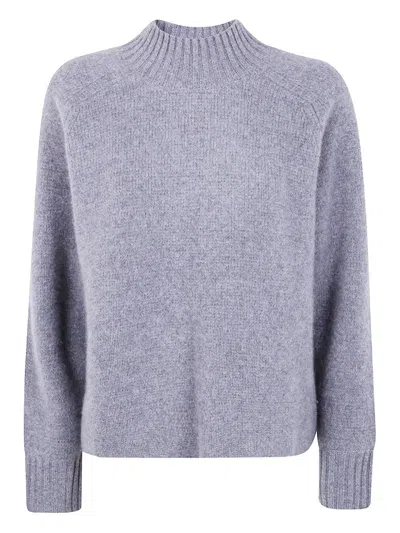 Kujten Turtleneck Raglan-sleeves Sweater In Gray