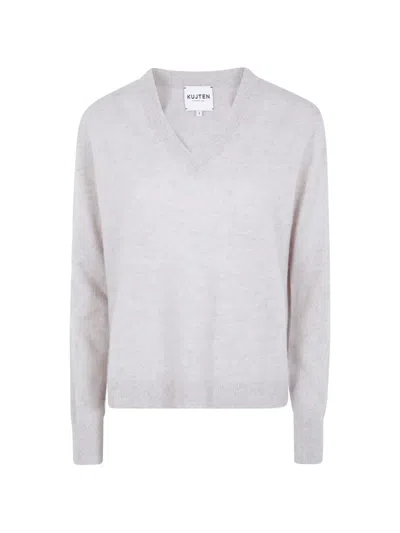 Kujten V-neck Cashmere Sweater In Neutrals