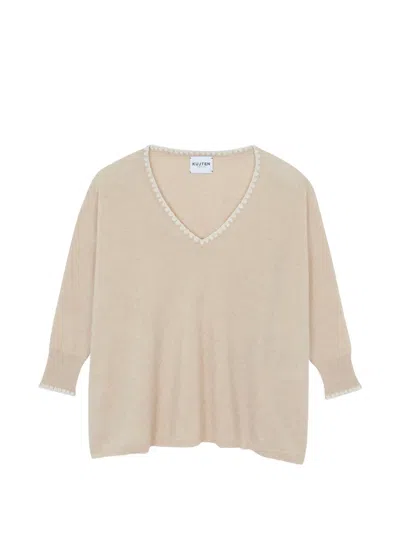Kujten V-neck Knitwear In Neutral
