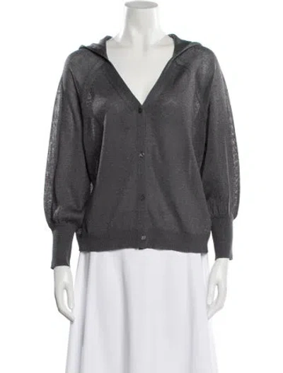 Pre-owned Kujten V-neck Sweater In Gray