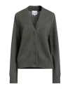 Kujten Woman Cardigan Military Green Size 3 Cashmere