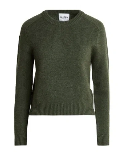 Kujten Woman Sweater Military Green Size 2 Cashmere