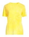 Kujten Woman T-shirt Light Yellow Size 3 Linen