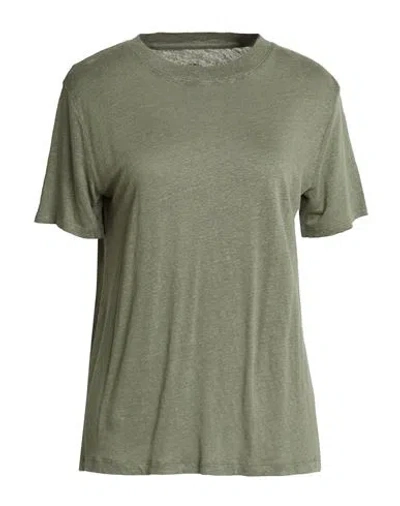 Kujten Woman T-shirt Sage Green Size 1 Linen