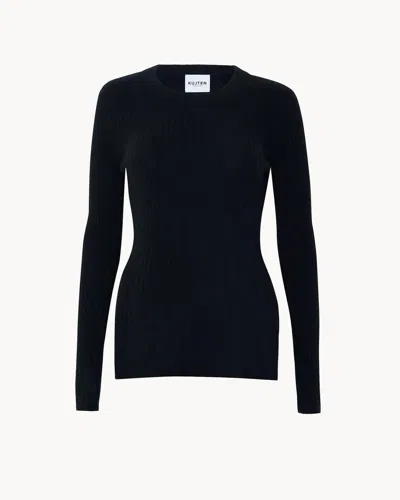 Kujten Women's Bibi Cashmere Crew Sweater In Noir In Black