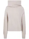 Kujten Yumi Ribbed Turtleneck Sweater In Neutral