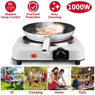 Kukah 1200w Electric Infrared Single Burner Portable Heating Hot Plate Stove Countertop Rv Hotplate With 7