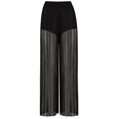 Kukhareva London Women's Alexis Semi Sheer Lurex Pants - Black