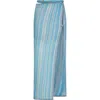Kukhareva London Women's Blue Demi Lurex Midi Skirt In Blue