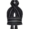 Kukhareva London Women's Isla Knit Lurex Halter Top - Black In Black