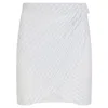 Kukhareva London Women's Lila Shimmering Faux Wrap Mini Skirt - White