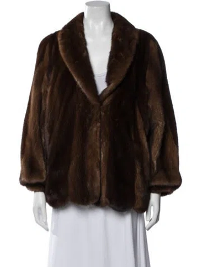 Pre-owned Kukje Furs Mink Fur Jacket In Brown