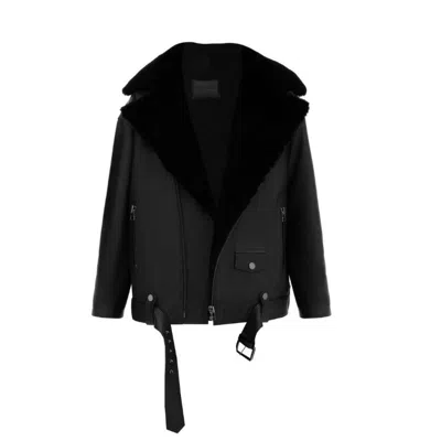 Kulakovsky Black Pilot Shearling Jacket