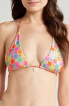 Kulani Kinis Bind Halter Bikini Top In Sunshine Sorbet