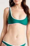 Kulani Kinis Bind Slim Scoop Bikini Top In Siren Song In Siren Song