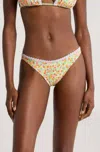 Kulani Kinis Crochet Trim High Cut Bikini Bottoms In Multi