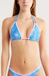 Kulani Kinis Triangle Bikini Top With Contrast Trim