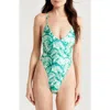 Kulani Kinis Cross Back One-piece Swimsuit In Emerald Tides