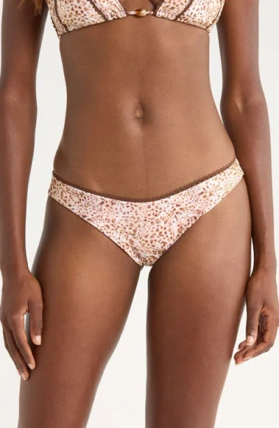 Kulani Kinis Decorative High Cut Bikini Bottoms In Multi
