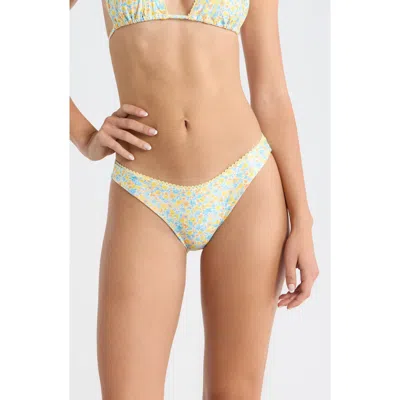 Kulani Kinis Decorative High Cut Bikini Bottoms In Multi