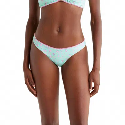 Kulani Kinis Decorative Minimal Cheeky Bikini Bottom In Mint Macaron In Multi