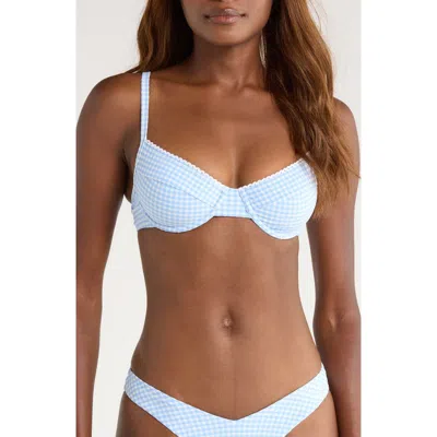 Kulani Kinis Decorative Underwire Bikini Top In Blue