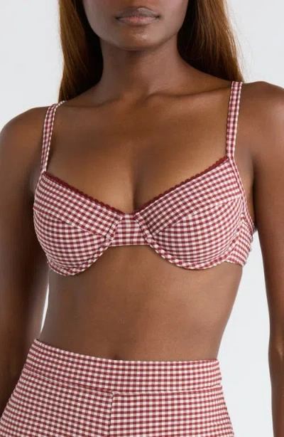 Kulani Kinis Decorative Underwire Bikini Top In Multi
