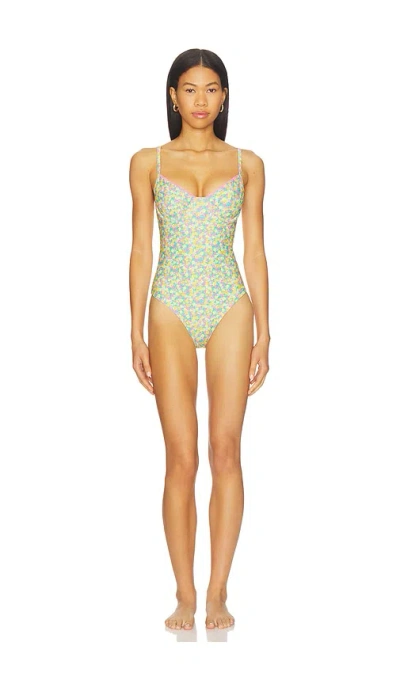 Kulani Kinis Decorative Underwire Cheeky One Piece In Green