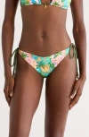 Kulani Kinis Dipped Side Tie Bikini Bottoms In Multi