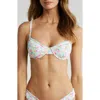 Kulani Kinis Ditzy Ribbed Underwire Bikini Top In Forever Fairytale