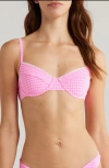 Kulani Kinis Ditzy Underwire Bikini Top In Pink Diva