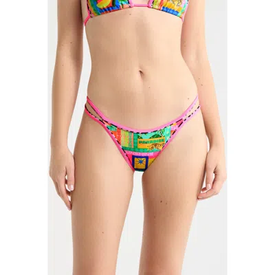 Kulani Kinis Double Bind Strappy Bikini Bottoms In Multi