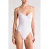 Kulani Kinis Double Ruffle Underwire One-piece In Moonflower