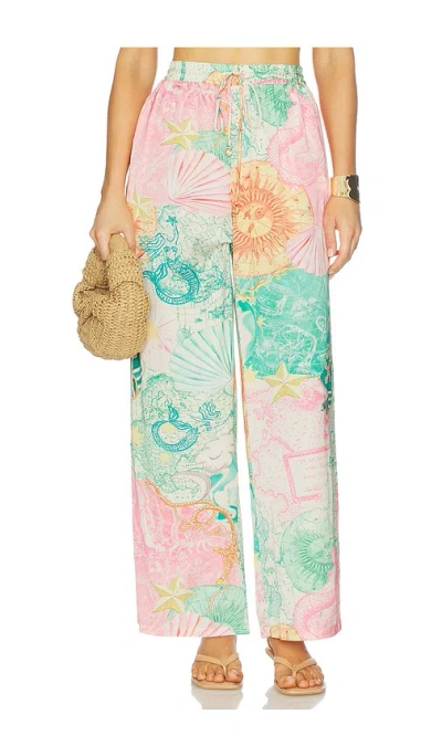 Kulani Kinis Draw String Resort Wide Leg Pant In Multi