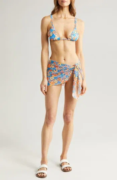 Kulani Kinis Floral Sheer Mesh Cover-up Sarong