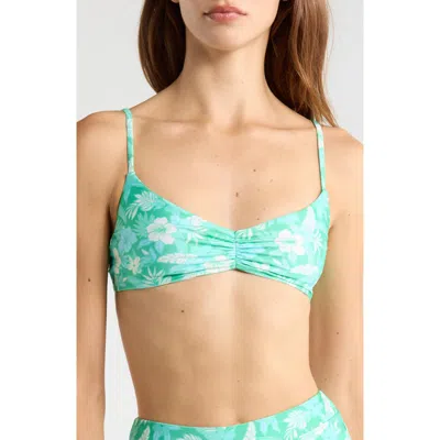 Kulani Kinis Gathered Crop Bikini Top In Multi