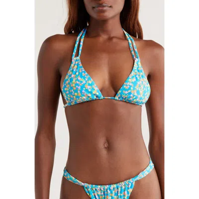 Kulani Kinis Halter Bikini Top In Blue
