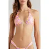 Kulani Kinis Halter Bikini Top In Daisy Dreamer
