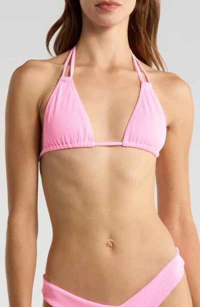 Kulani Kinis Halter Bikini Top In Pink