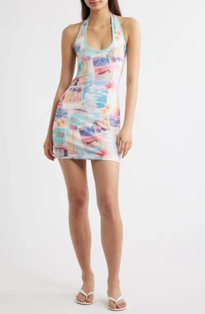 Kulani Kinis Halter Minidress In Multi