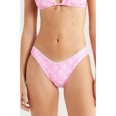Kulani Kinis High Cut Bikini Bottoms In Silver