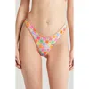 Kulani Kinis High Cut Thong Bikini Bottoms In Sunshine Sorbet