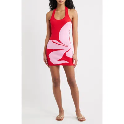 Kulani Kinis Knit Halter Minidress In Red