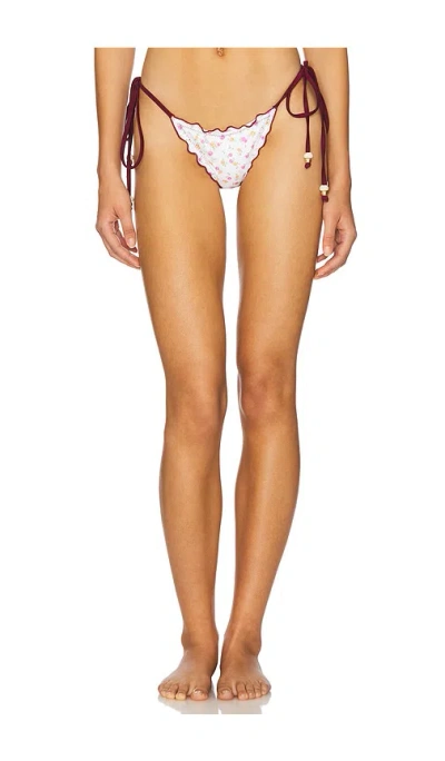 Kulani Kinis Lettuce Edge Thong Tie Bikini Bottom
