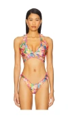 Kulani Kinis Lettuce Edge Wrap Bikini Top