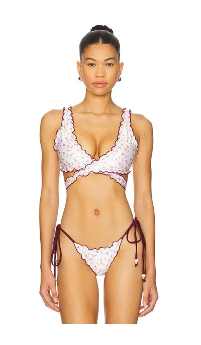Kulani Kinis Lettuce Edge Wrap Bikini Top