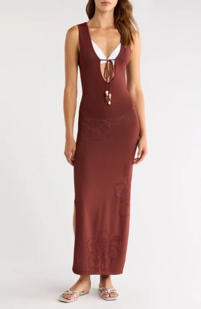 Kulani Kinis Lola Knit Maxi Dress In Coco