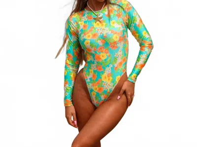 Kulani Kinis Long Sleeve Surf Suit In Sunkissed Soul In Multi