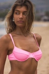 Kulani Kinis Manaia Hot Pink Ribbed Underwire Bikini Top